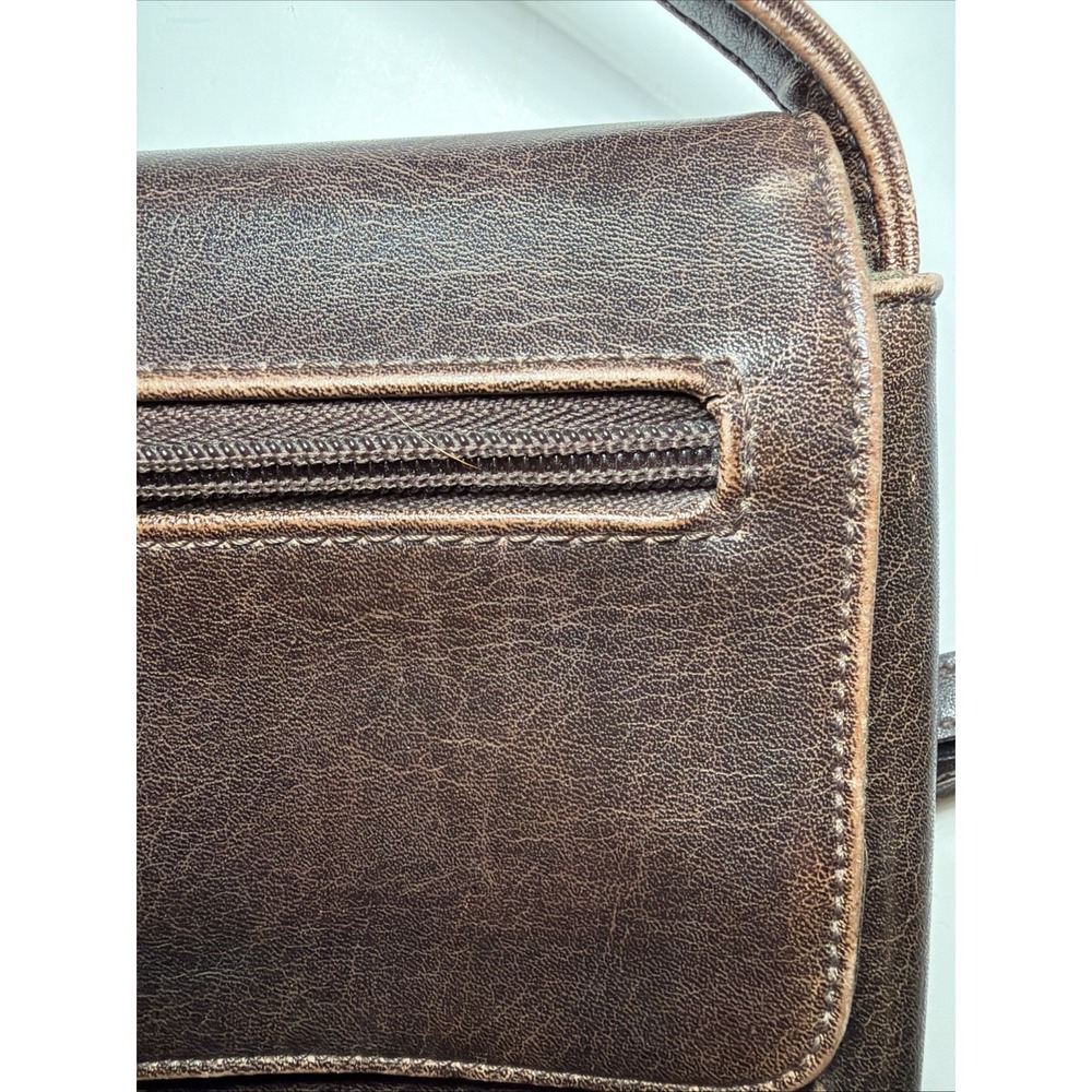 Nine & Company Mini Shoulder Bag Purse Brown Leather Type Small Vintage 90s Bag - Picture 5 of 13